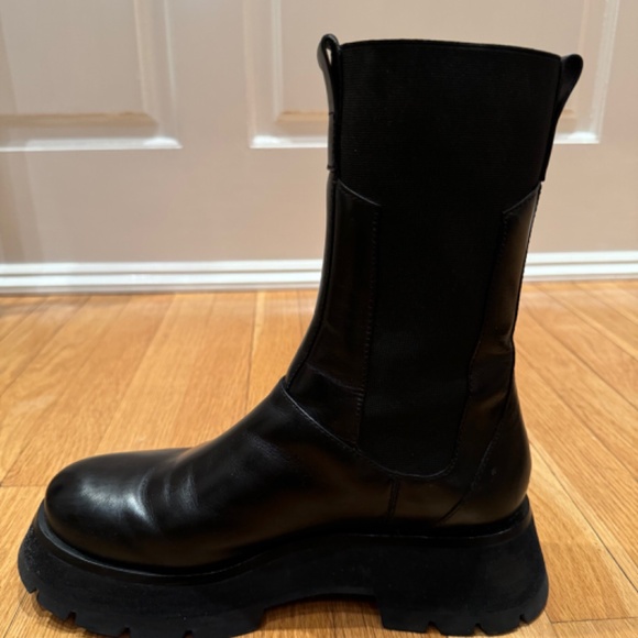 3.1 Phillip Lim - Kate Lug-Sole Leather - Combat Boot - Picture 4 of 11